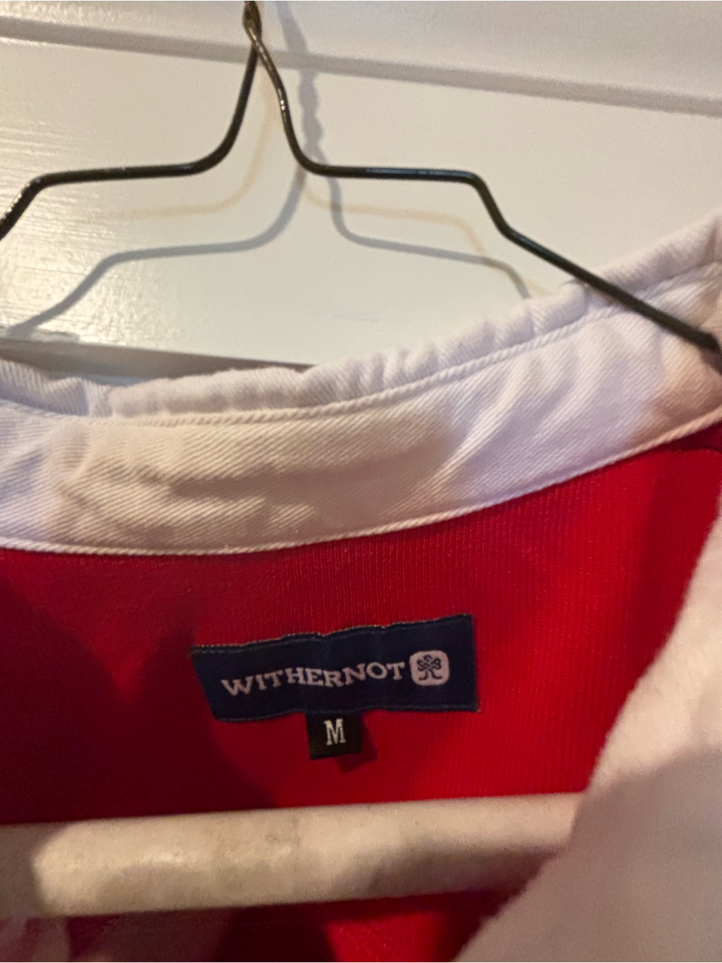 Withernot Red Long-Sleeve Rugby Shirt With Blue & Green Stripe — image 3 of 3